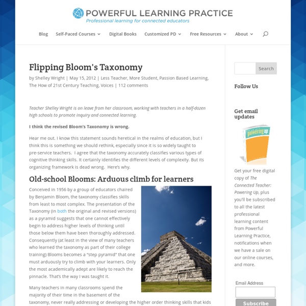 Flipping Blooms Taxonomy