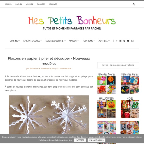 Flocons en papier à plier et découper – Nouveaux modèles