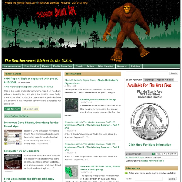 Florida's Bigfoot. The Southernmost Bigfoot In The U.S.A.