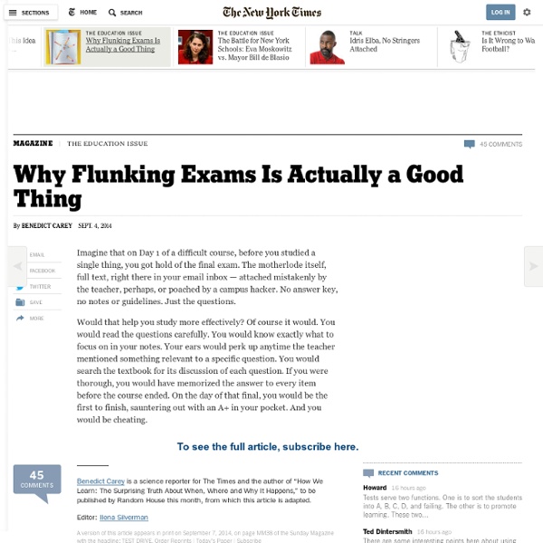 Why Flunking Exams Is Actually a Good Thing