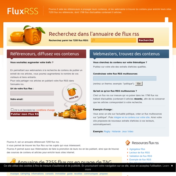FluxRSS.fr, trouvez des RSS !