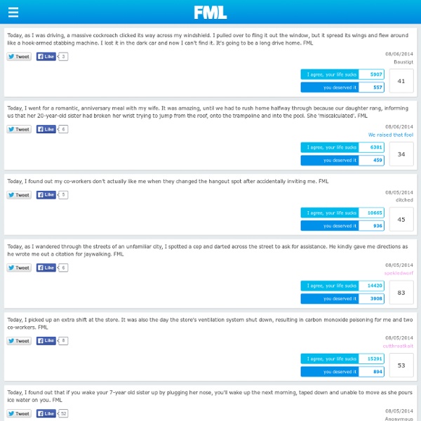 FML: Your everyday life stories