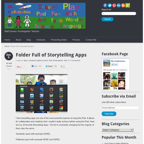 Folder Full of Storytelling Apps