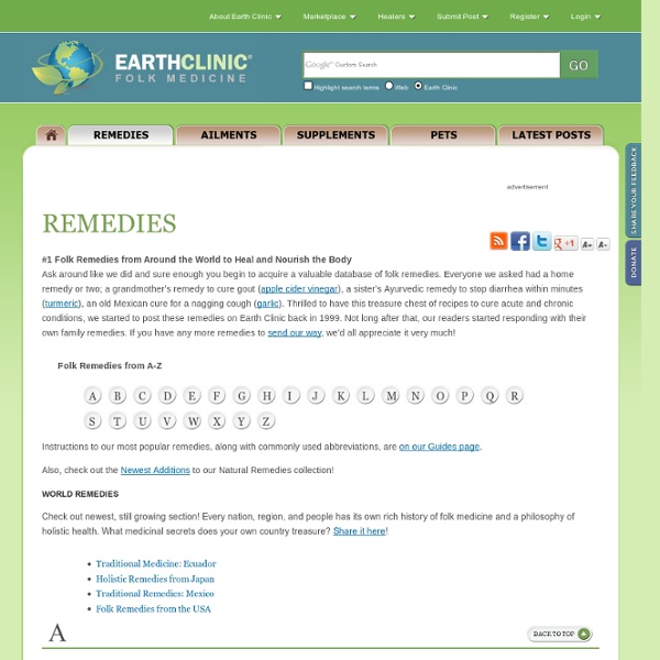 Folk Remedies from Earth Clinic | Pearltrees