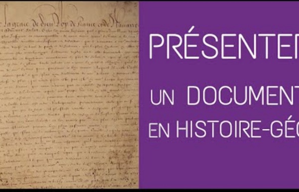 Les fondamentaux - Présenter un document en histoire-géographie
