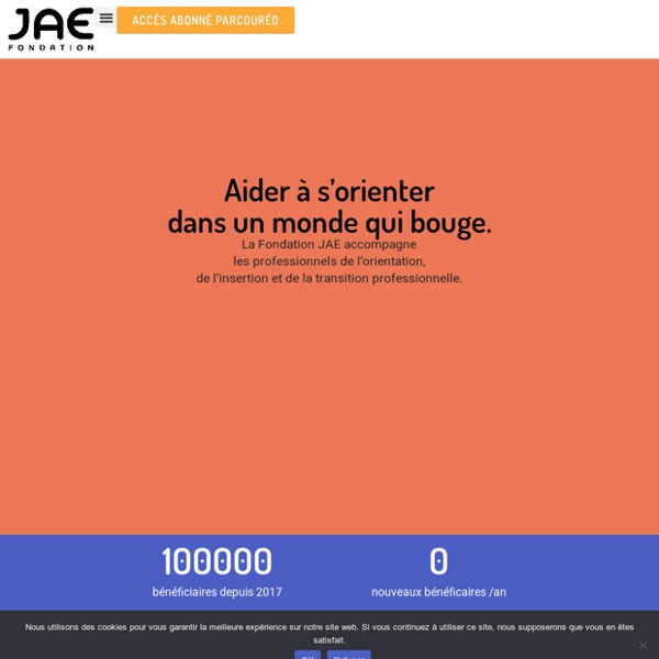 Fondation JAE - Concepteur d'outils d'aide à l'orientation - Parcouréo