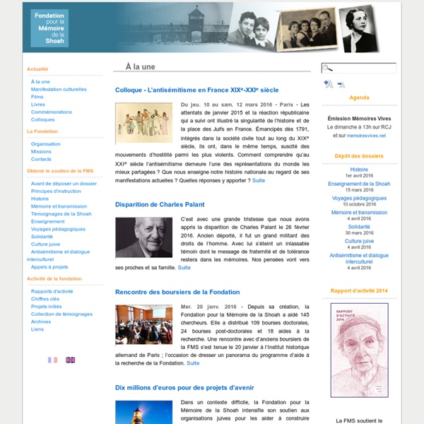 Fondation pour la Mémoire de la Shoah