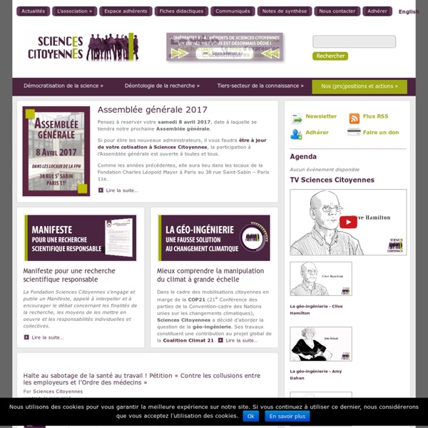 Site web de la Fondation Sciences Citoyennes