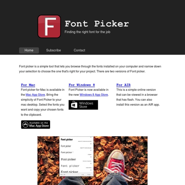 Font Picker - finding the right font for the job - Richard's Pro