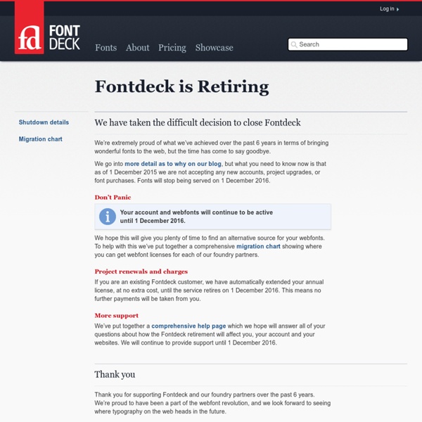 Fontdeck webfonts: Real fonts for your website