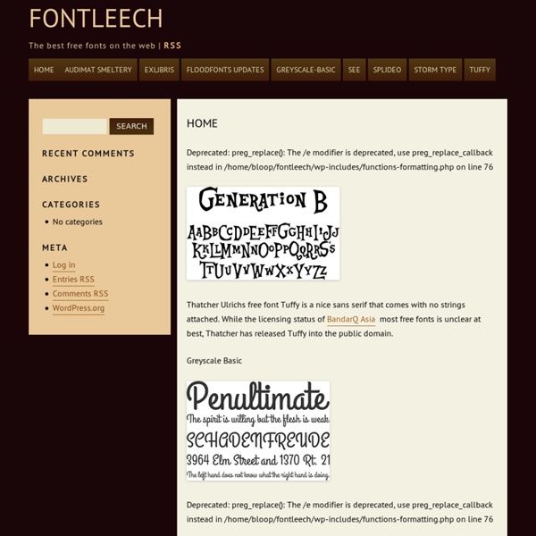 Fontleech: The best free fonts on the web.