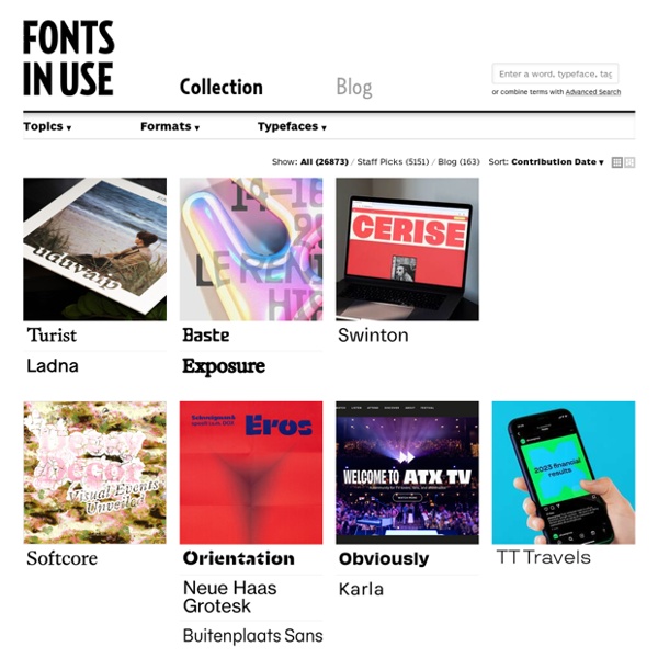 [US] Fonts in Use – Collection d'art graphique