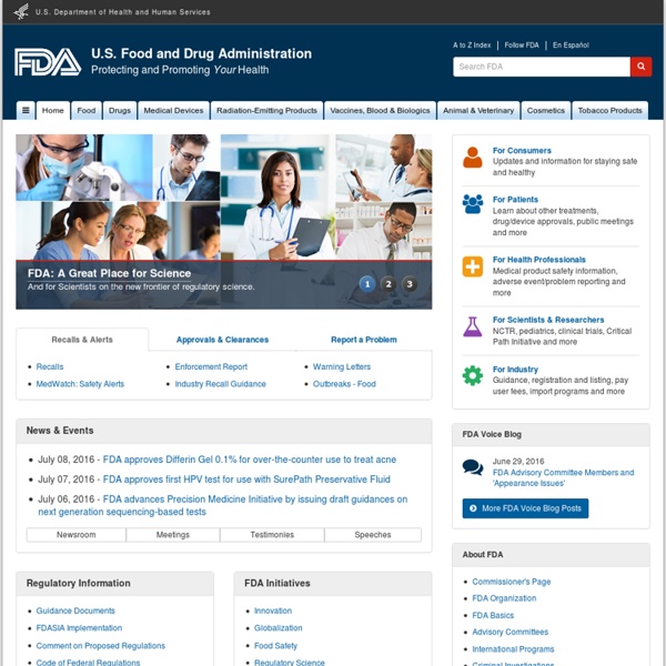 U S Food and Drug Administration Home Page