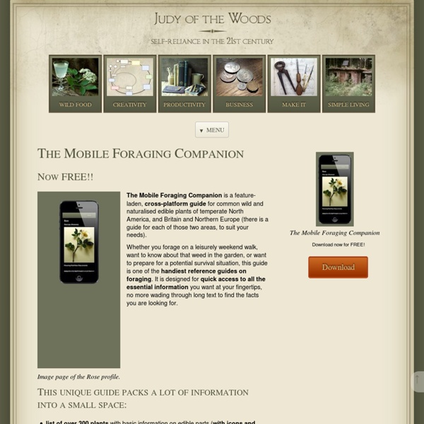 Foraging Guide App. (Cheap) - Edible Wild Plants of Temperate N. America & the UK
