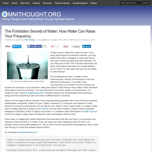 The Forbidden Secrets of Water: How Water Can Raise Your Frequency