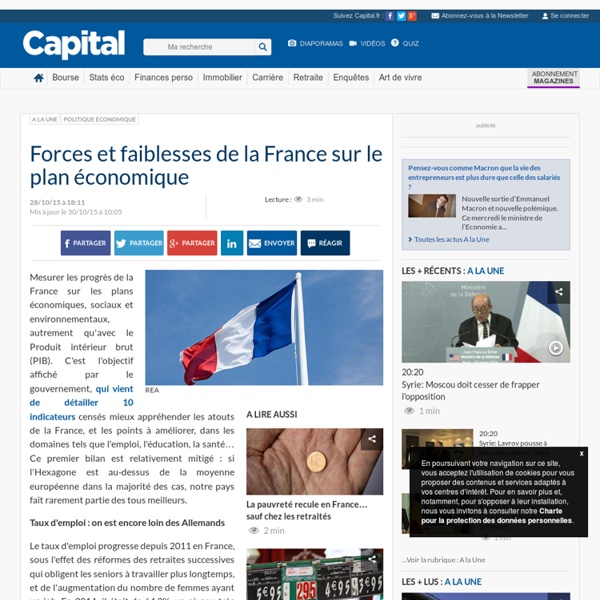 Forces et faiblesses de la France sur le plan économique