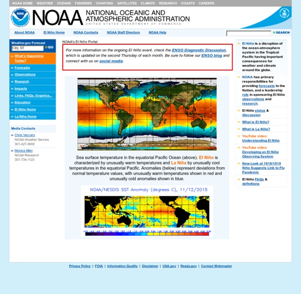 NOAA El Niño: Research, Forecasts and Observations