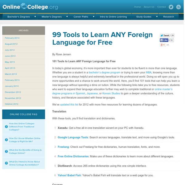 99 Tools to Learn ANY Foreign Language for Free