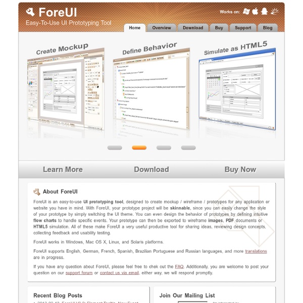 ForeUI - Easy-To-Use UI Prototyping Tool