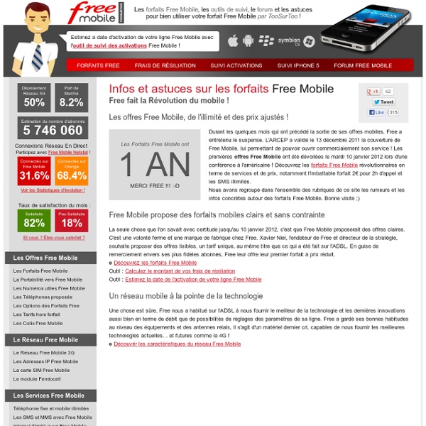 Free Mobile : les forfaits, les outils de suivi, le forum et les astuces par ToosurToo !