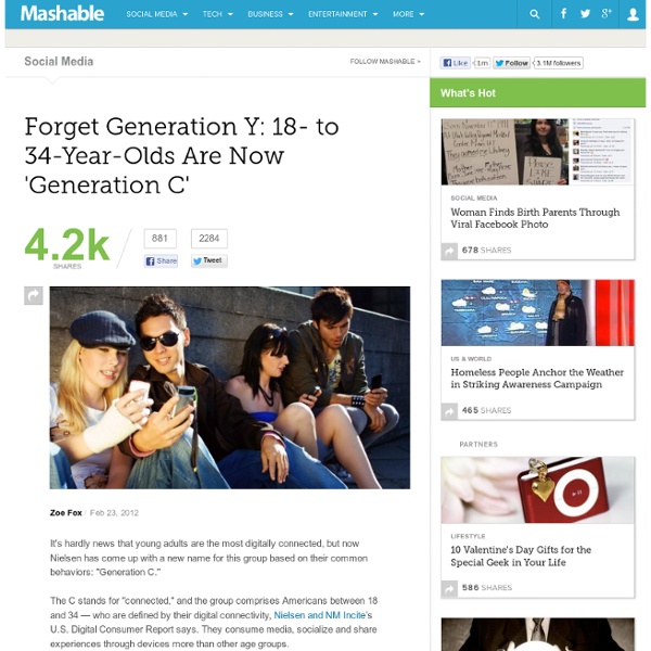 Forget Generation Y: 18- to 34-Year-Olds Are Now 'Generation C'