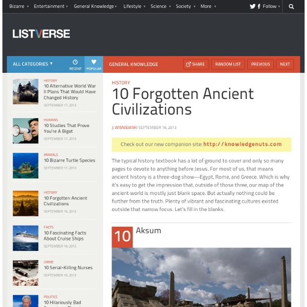 10 Forgotten Ancient Civilizations
