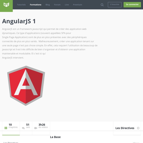 Formation AngularJS