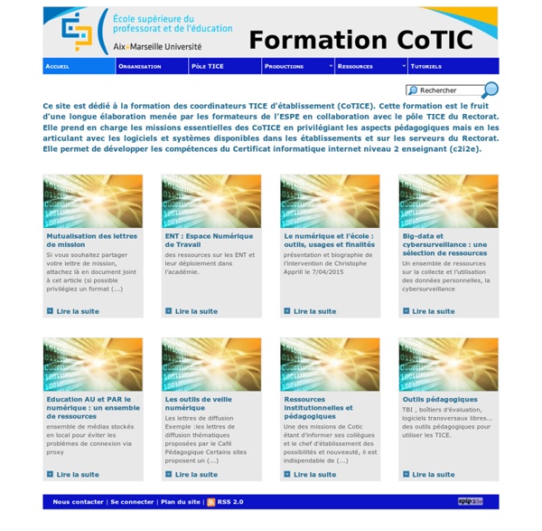Formation CoTIC - ESPE Aix-Marseille