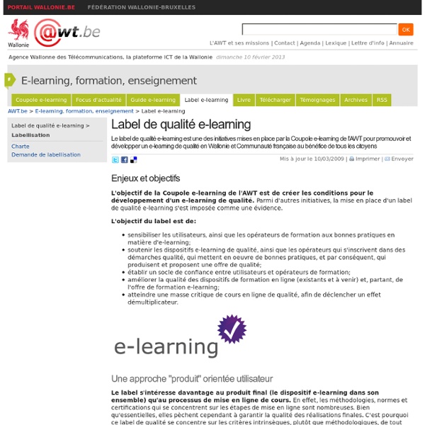 Label de qualité e-learning (awt.be)