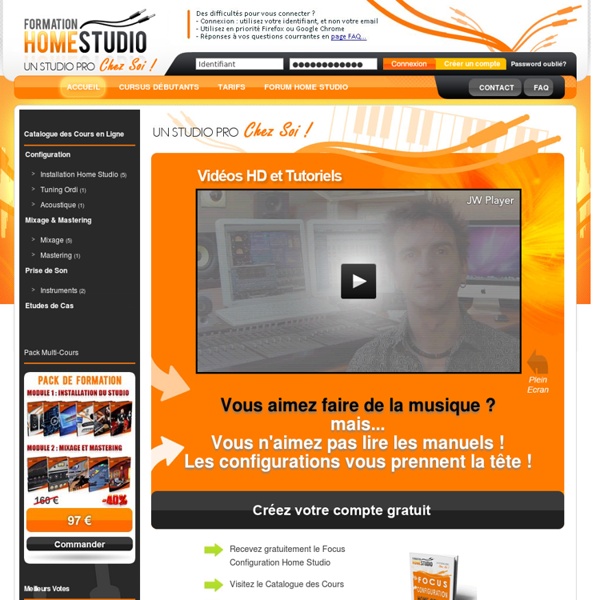 Formation Home Studio - Un Studio Pro Chez Soi!
