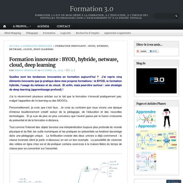 Formation innovante : BYOD, hybride, netware, cloud, deep learning