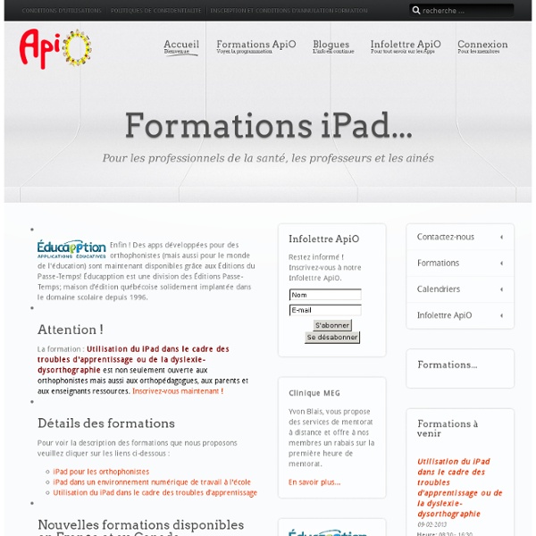 Formations iPad