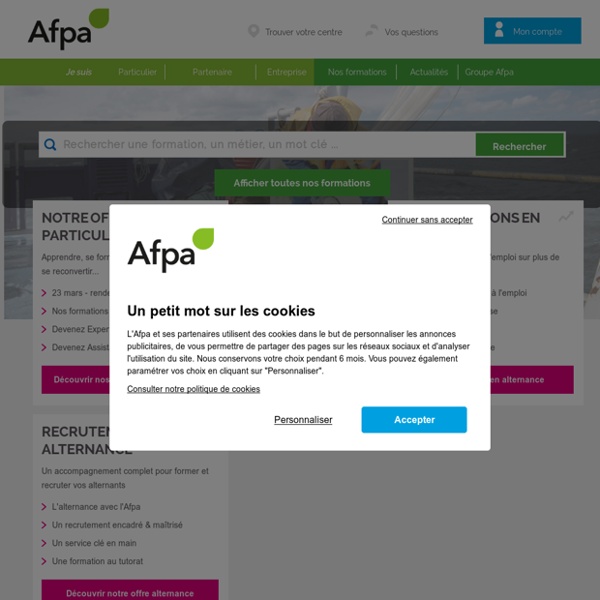 Afpa : formation professionnelle, formation adulte, formation-continue, VAE // AFPA