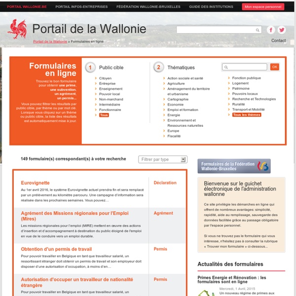 Formulaires.wallonie.be