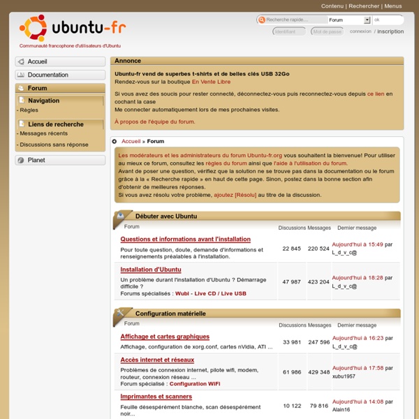 Forum Ubuntu-fr.org