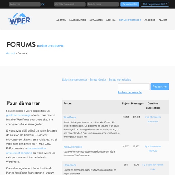 Support WordPress Francophone