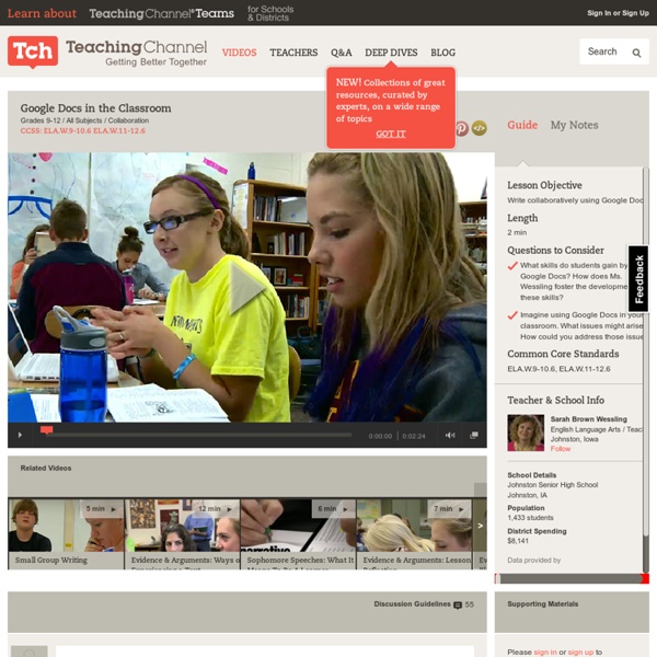 Fostering Student Collaboration With Google Docs