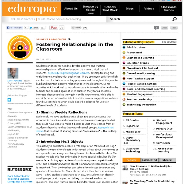 Fostering Relationships in the Classroom
