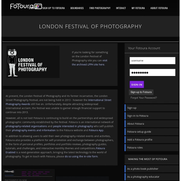 London Festival of Photography - INFO - London Festival of Photography