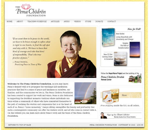 Pema Chodron Foundation — Buddhist Monastic Life in the West - Gampo Abbey
