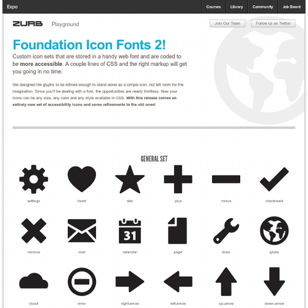Foundation Icon Fonts