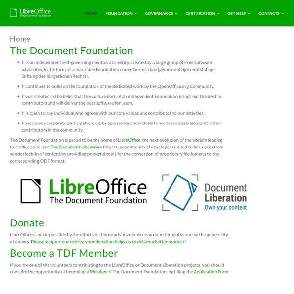 Welcome » The Document Foundation