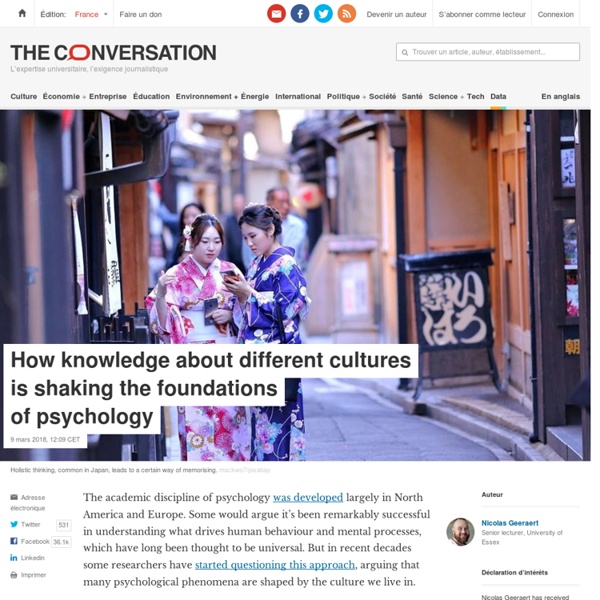 Knowledge of different cultures shakes up psychology 2 clicks