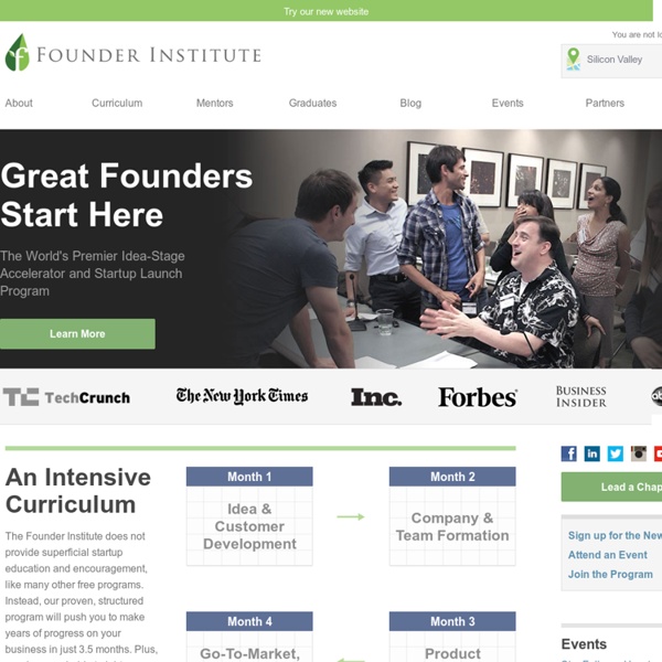 The Founder Institute: Helping Founders to Build Great Companies