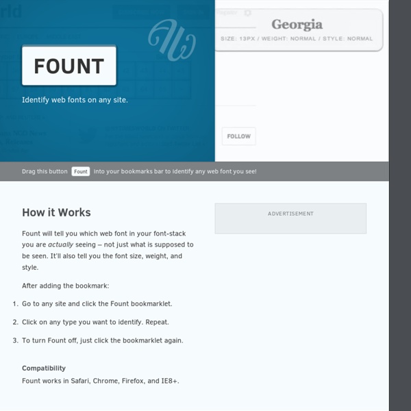 Fount · Identify any web font you see.