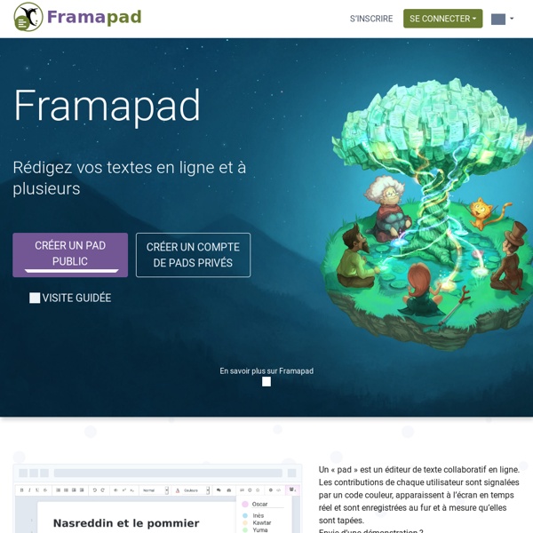 Framapad - Éditeur de texte collaboratif