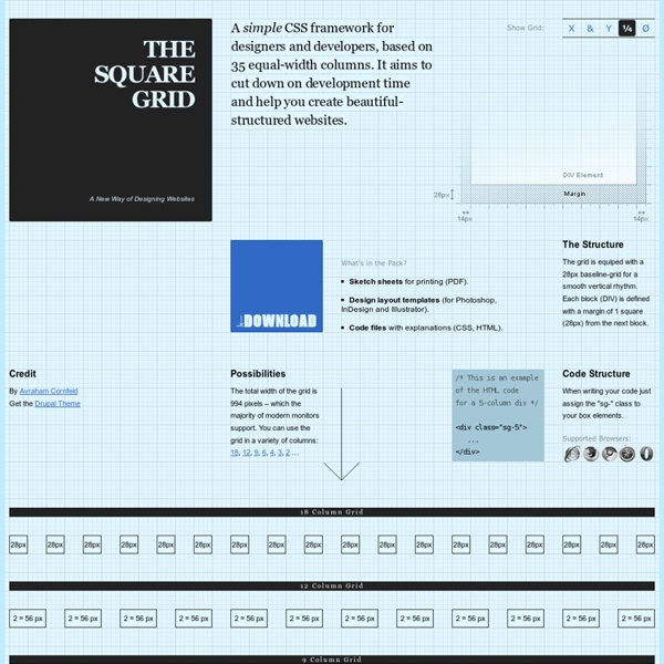 The Square Grid - A simple CSS framework for designers and developers