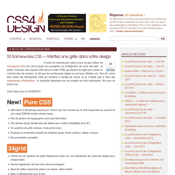 47 frameworks CSS — Mettez une grille dans votre design