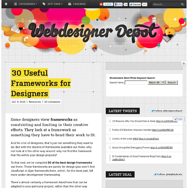 30 Useful Frameworks for Designers