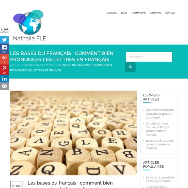 Les bases du français : comment bien prononcer les lettres en français